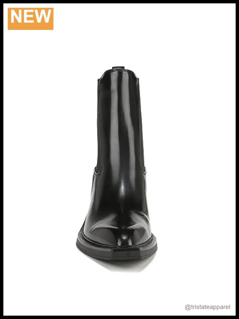Western Snip Toe Chelsea Bootie with Block Heel